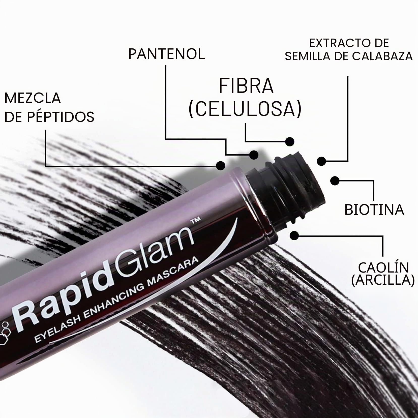 RapidGlam™, Primer MASCSERUM del Mundo : Máscara + Sérum RapidLash + Prebase