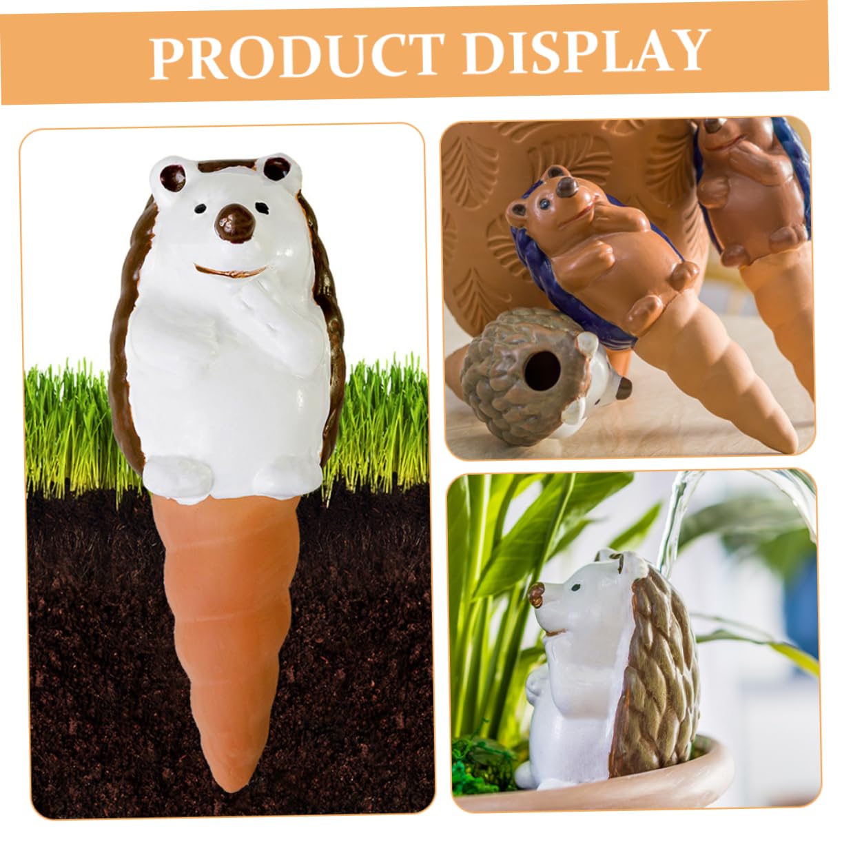 Abaodam 4 Pièces Dispositif Arrosage Automatique Céramique Rouge Forme de pour Plantes Intérieur et Extérieur Système Irrigation Créatif Outils de Soin des Plantes