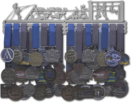 Allied Medal Hanger - Obstacle Course 18" Wide with 3 Hang Bars - Medal Hanger Holder Display Rack - Multiple Variations Offered!