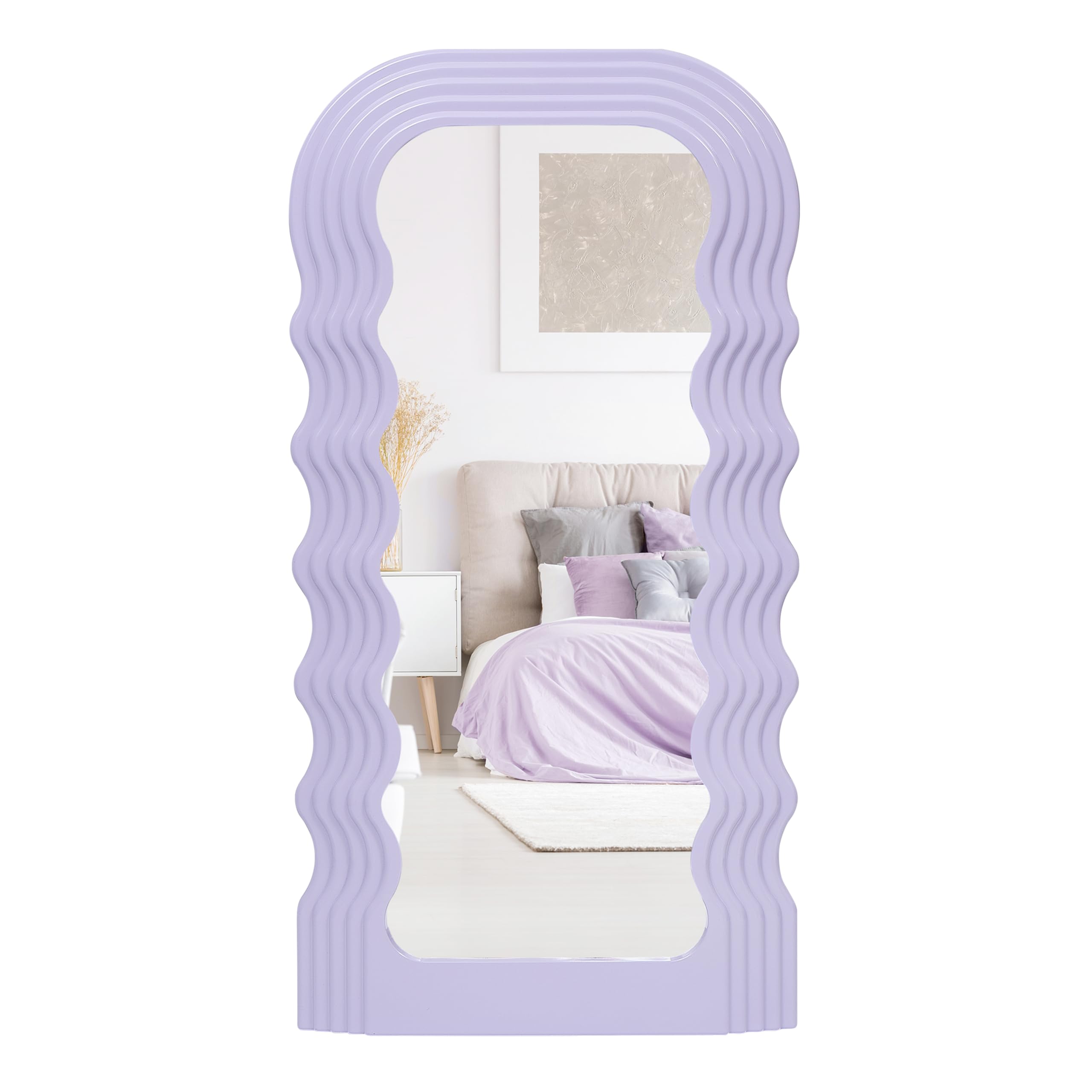 Amazon.com: Wylde Iris 14x27.5 Inch Wavy Wall Mirror, Mirror for