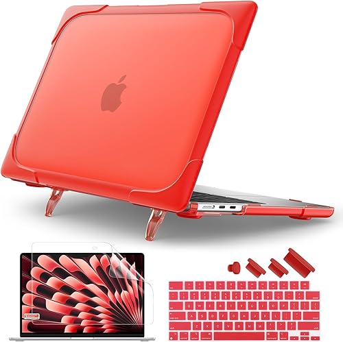 Batianda Funda rígida resistente a prueba de golpes para MacBook Air de 15 pulgadas 2024 A3114 A2941 (M2) 2023, resistente a prueba de golpes, con