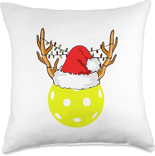 Pickleball Gifts for Players Pickleball - Almohada de Navidad 18 x 18 pulgadas multicolor Pickleball Gifts for Players Pickleball - Almohada de Navidad 18 x 18 pulgadas multicolor