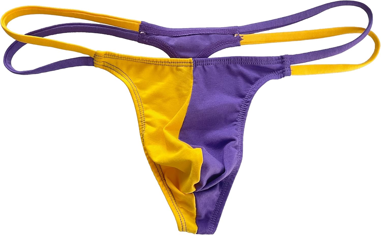 Men's Y Back String Thong Soft Cotton G-string Color-blocked Sexy - Image 4