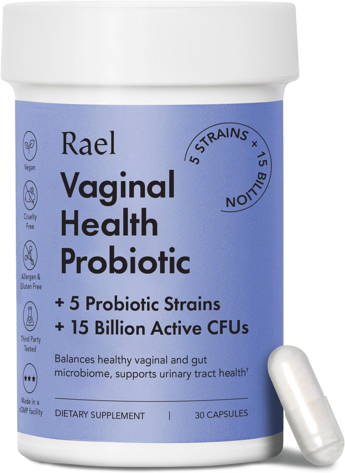 Probiotics for Women - pH Balance Supplement with Prebiotics, Vaginal Immune Health (30 Servings)