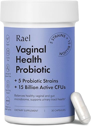 Miniatura 1 de Rael Probióticos para mujeres, suplemento de equilibrio de pH con prebióticos, salud inmune vaginal, apoyo de levadura y flora, control de olores,