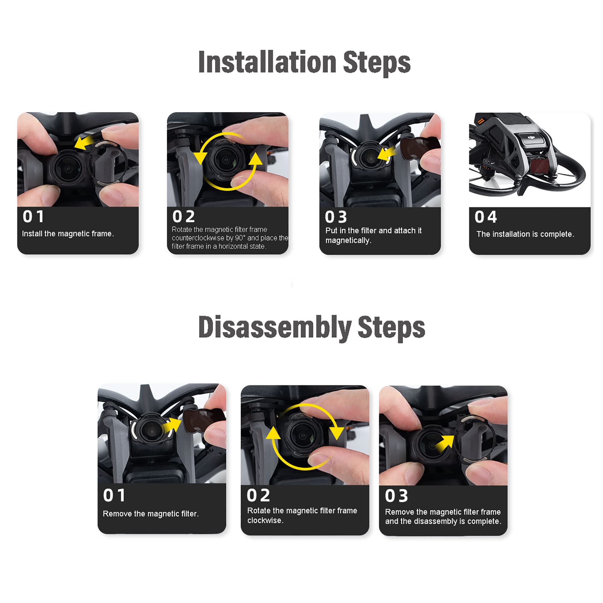 Filtro magnetico, filtro UV ND CPL filtro polarizzatore per obiettivo fotocamera compatibile per DJI Avata Drone accessori (filtro CPL)
