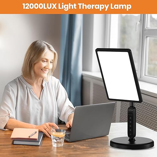 Miniatura 3 de LASTAR Lámpara de terapia de luz, luz de terapia de 12000LUX, lámpara solar de espectro completo, control remoto4 temperatura de color5 brillo4