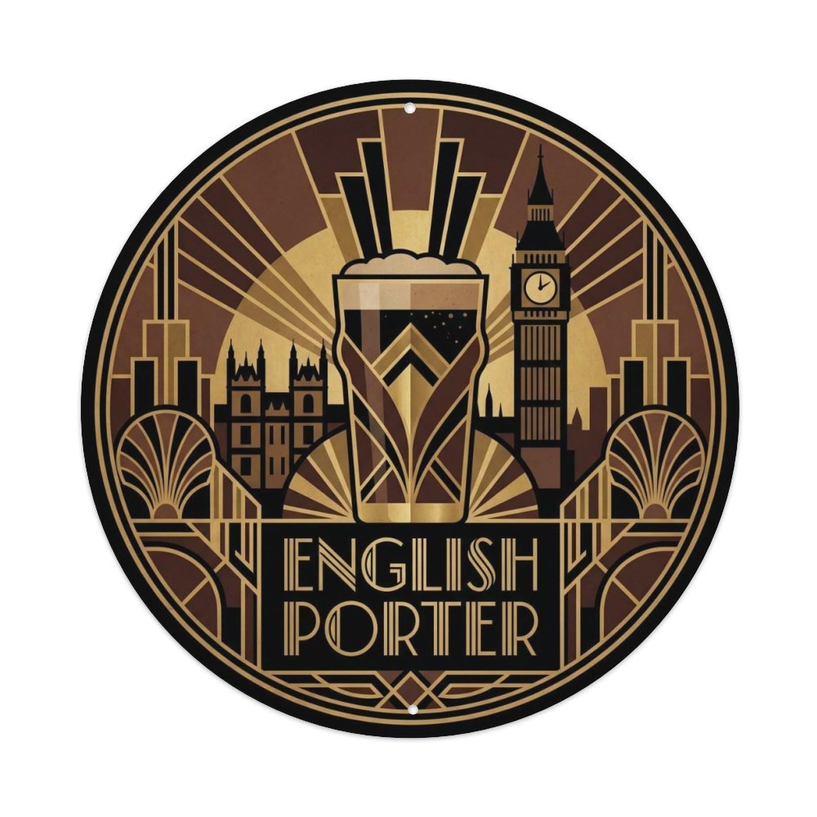 Rustic English Porter Brewery Culture Farmhouse Brew Metal Tin Sign