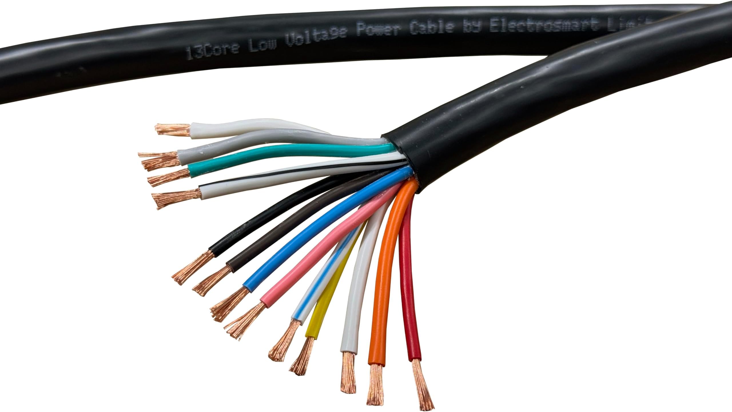 electrosmart 13 Core Heavy Duty 8 x 21 Amp 5 x 29 Amp 12v 24v Trailer Caravan Cable Wire (4 meters)