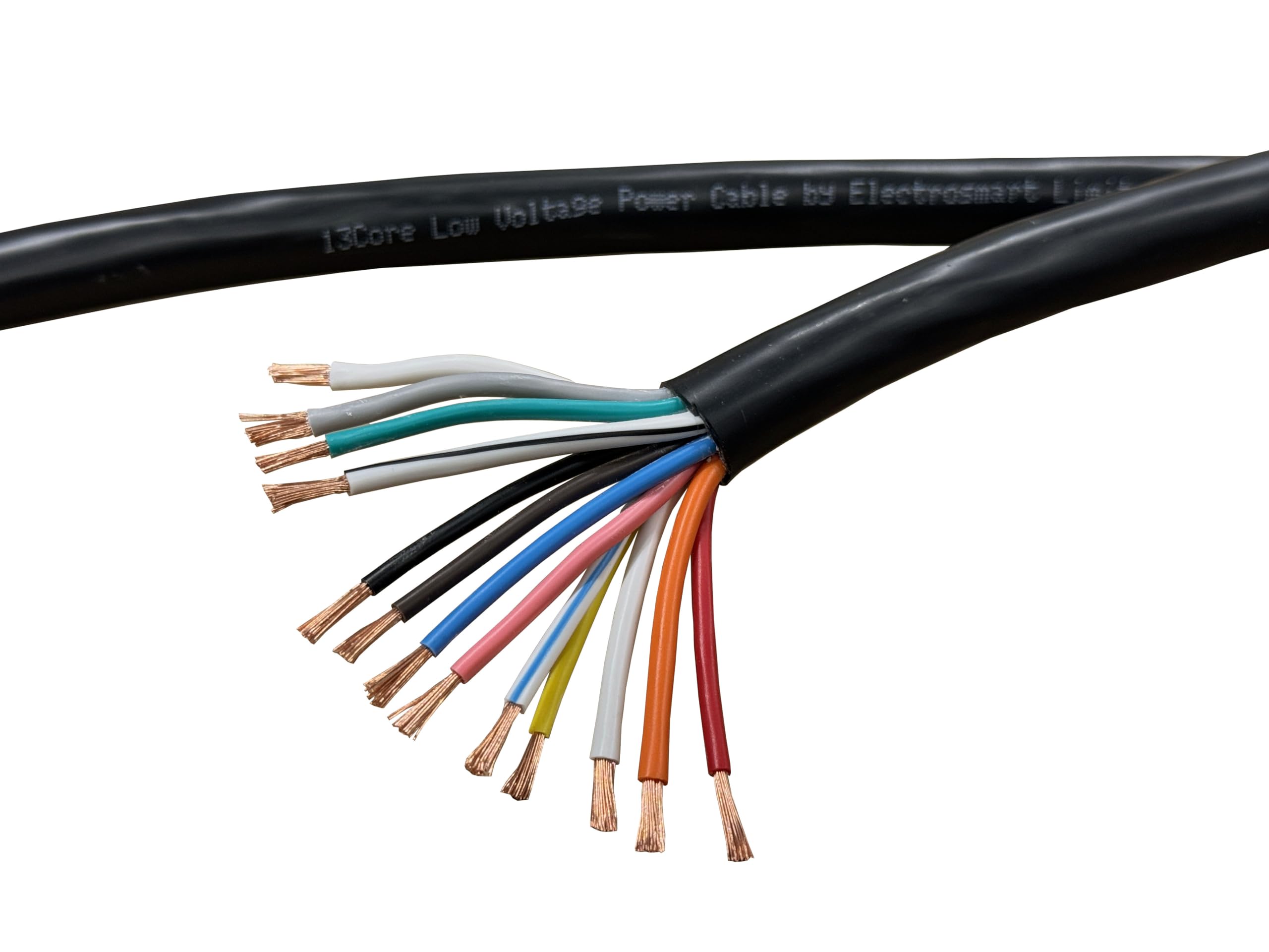 electrosmart 13 Core Heavy Duty 8 x 21 Amp 5 x 29 Amp 12v 24v Trailer Caravan Cable Wire (4 meters)