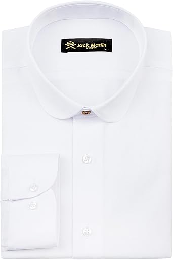 Club Collar Shirts for Men | Mens Long Sleeve Dress Casual Stylish & Formal Button Up Shirts in 1920s Style