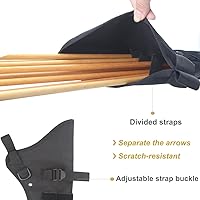 Vista 4 de KRATARC Arco ligero flecha flecha carcaj plegable compacto flechas bolsa con sistema Molle colgado para tiro al blanco