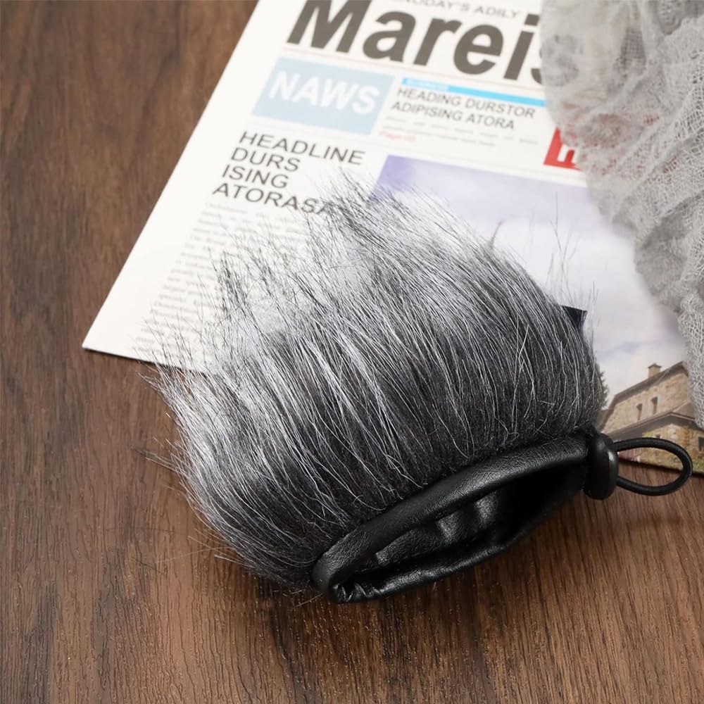 Bonnette Anti-Vent en Fourrure pour Microphone enregistreur numérique Portable Zoom H1n/H1 Réduction Efficace du Bruit pour l'enregistrement en extérieur