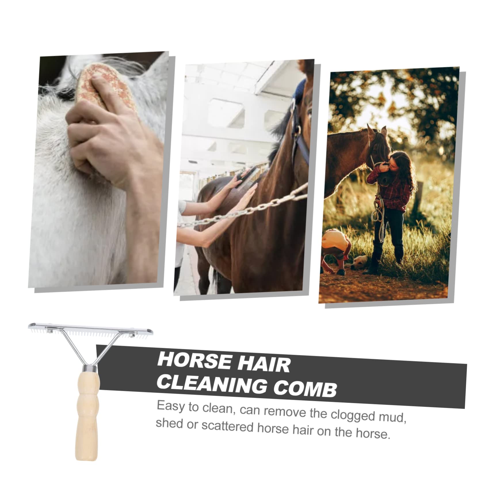 FRCOLOR 4stücke Horse Brush Mit Ergonomischem Holzgriff Nützliche Pferdebürste Für Fellpflege Und Von Zubehör Für Tierpflege