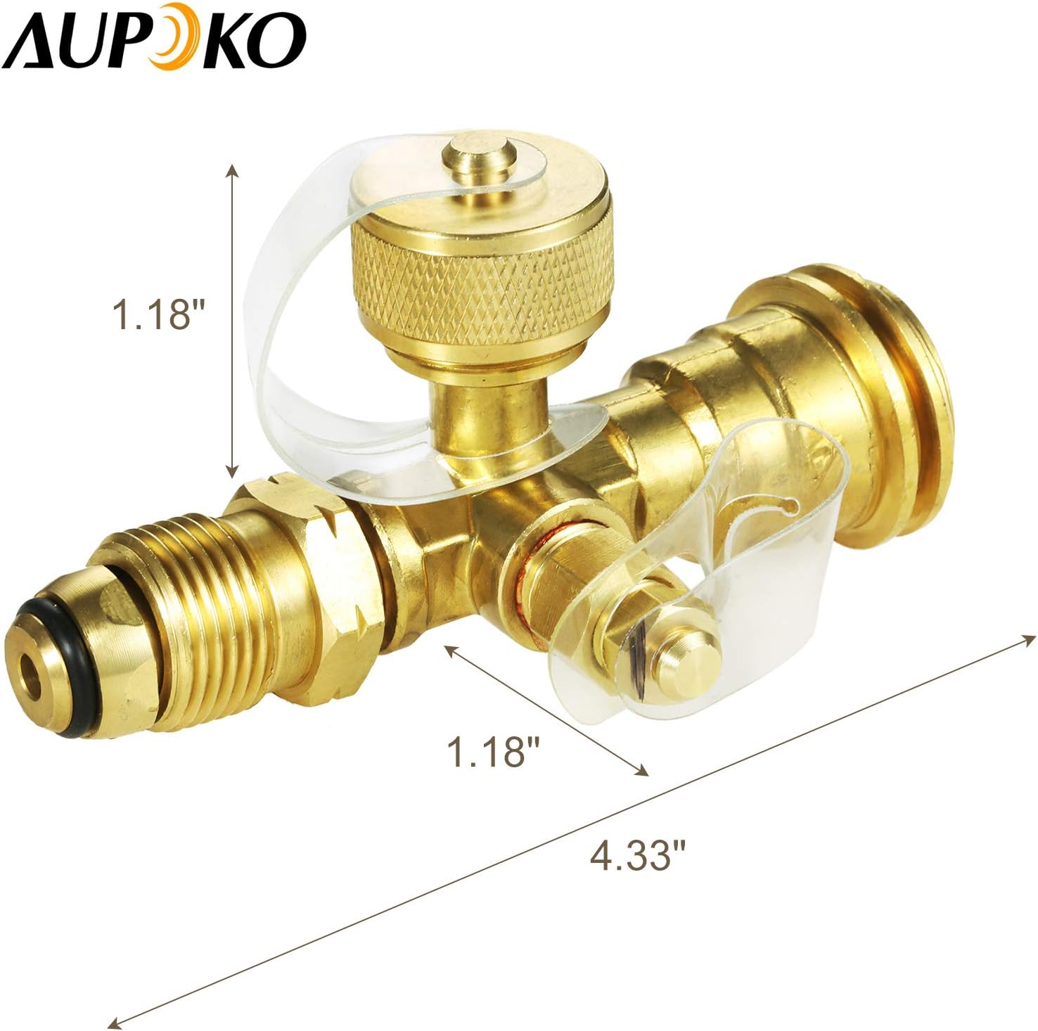 Aupoko 4 Port Propane Tee Adapter for Motorhomes with Permanent Tank