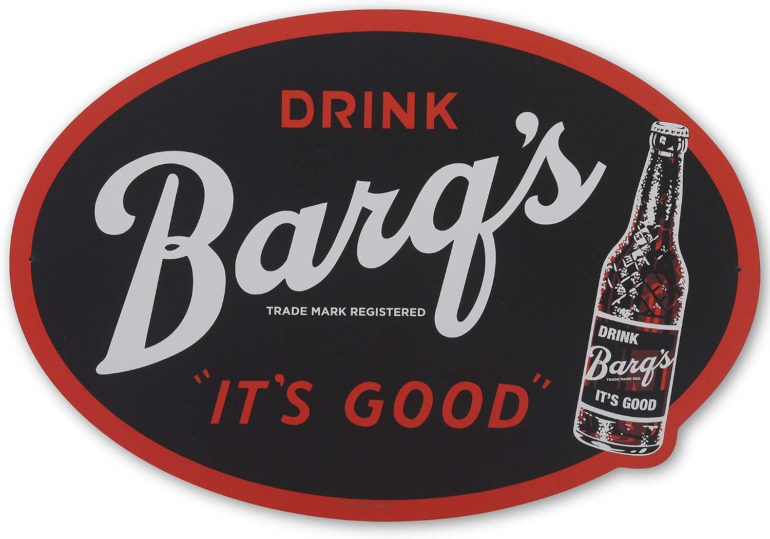 Barq's Root Beer It's Good Metal Sign - Vintage Barq's Wall Decor for Kitchen or Man Cave