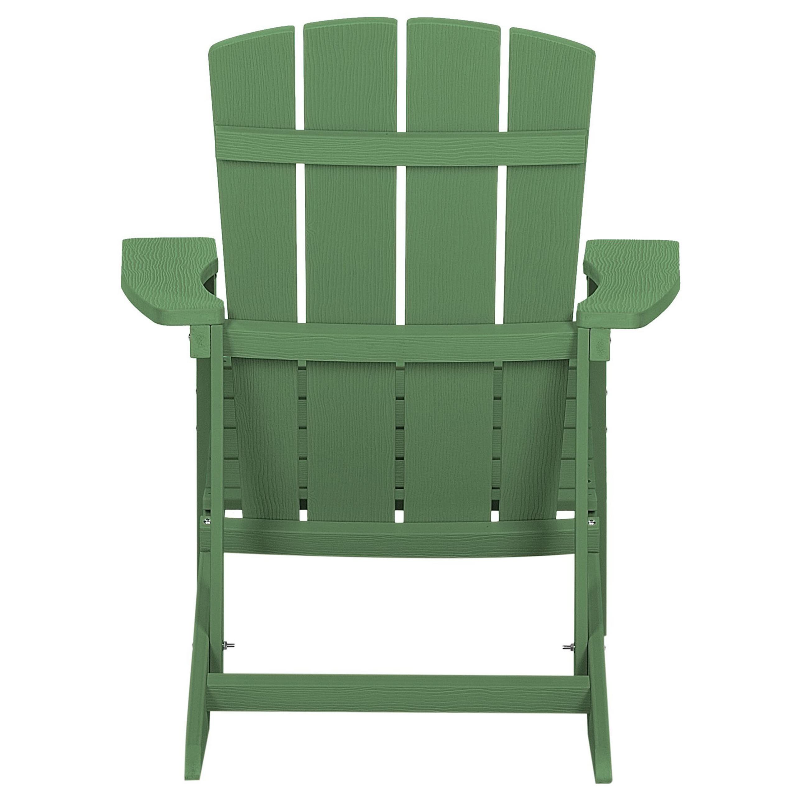 Moderner Muskoka Gartenstuhl Kunstholz Grün mit Hocker Armlehnen Adirondack