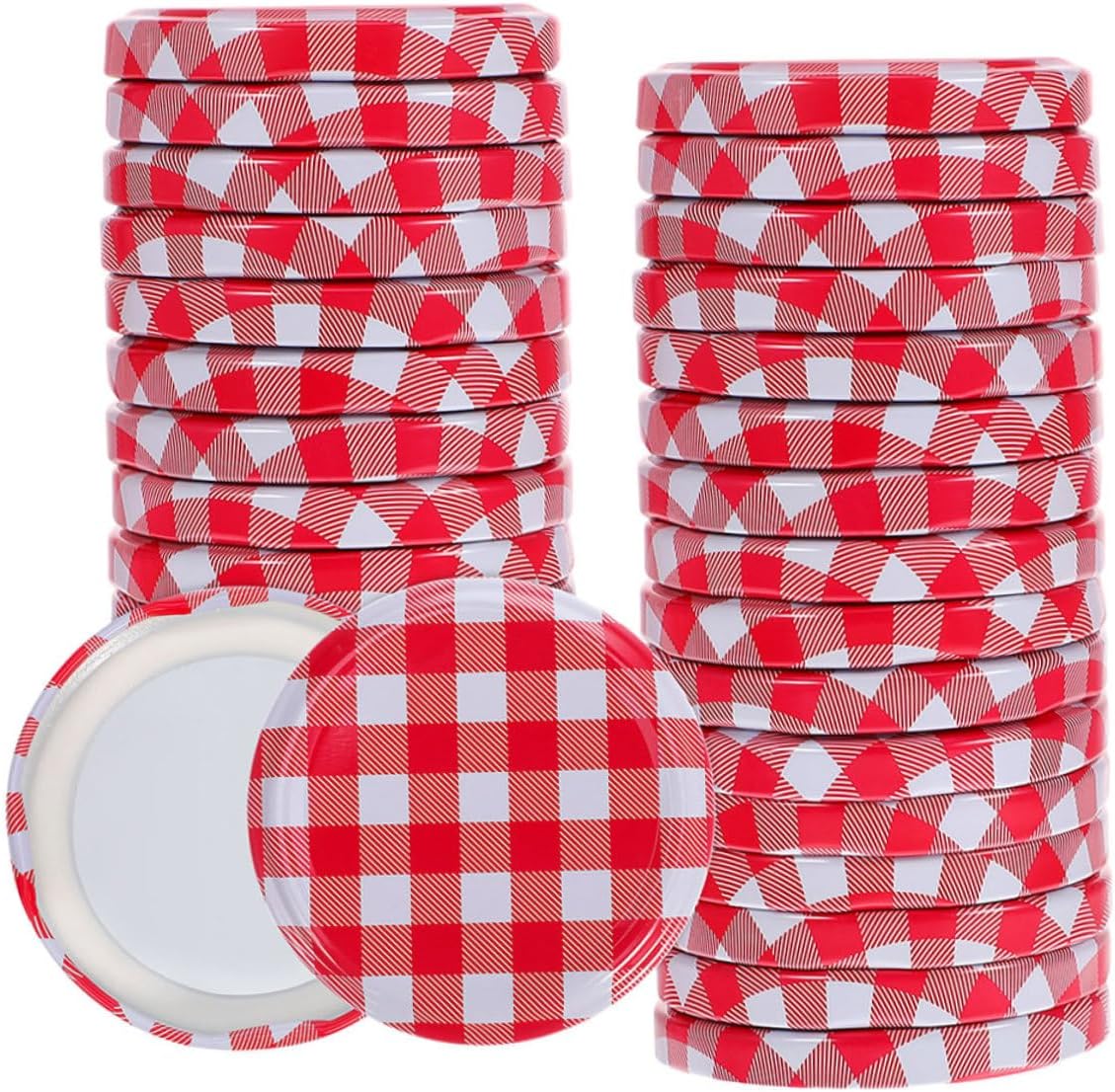 100pcs Jar Canning Lids Replacement Caps Airtight Screw Iron Seal for Jam Jars Preservation with Convenient Twist Mechanism Food Storage Bottle Covers for Home Canning