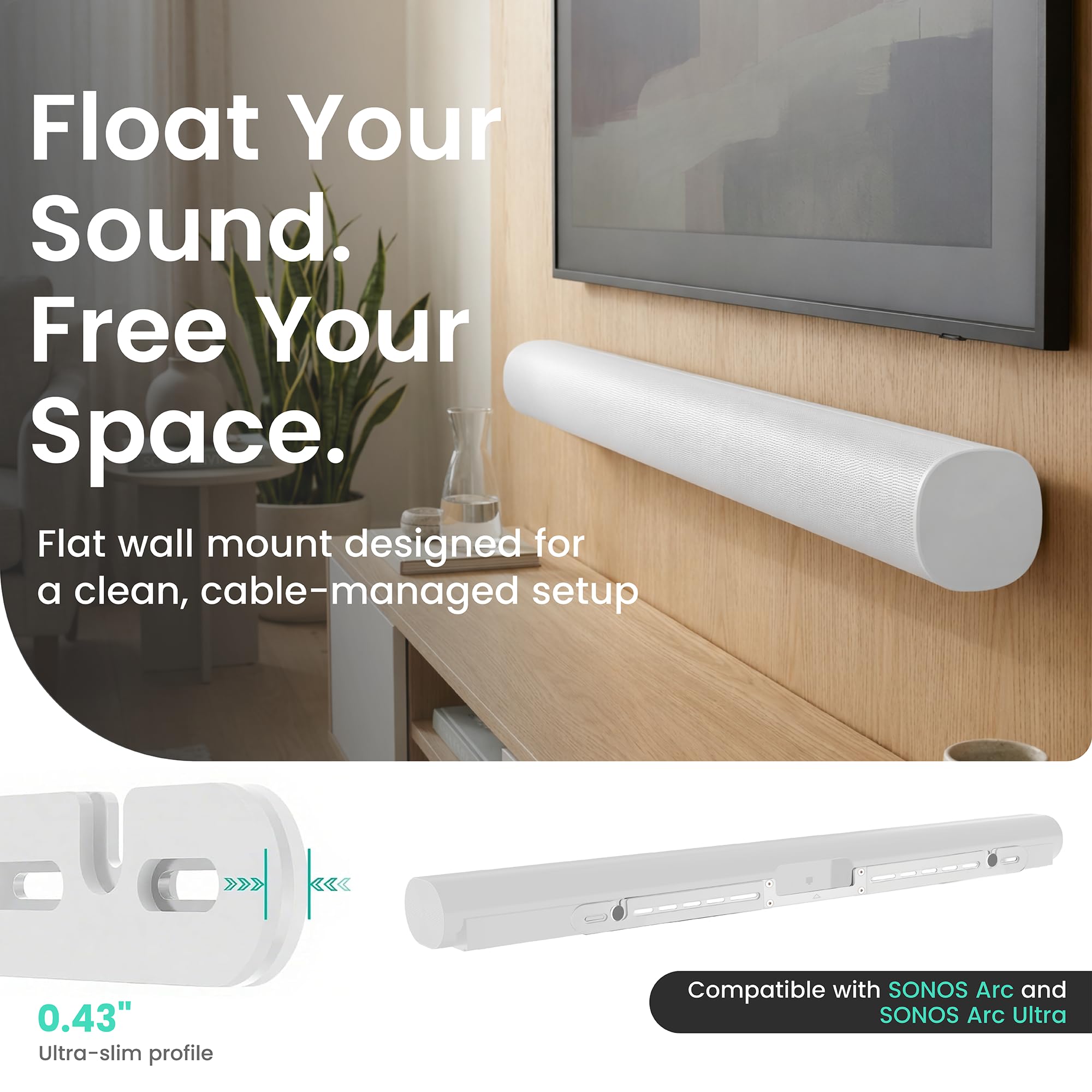ソノス ウォールマウント Sonos Arc Ultra Wall Mount Amazon.com: notiela Metal Soundbar Mount for Sonos Arc & Arc Ultra