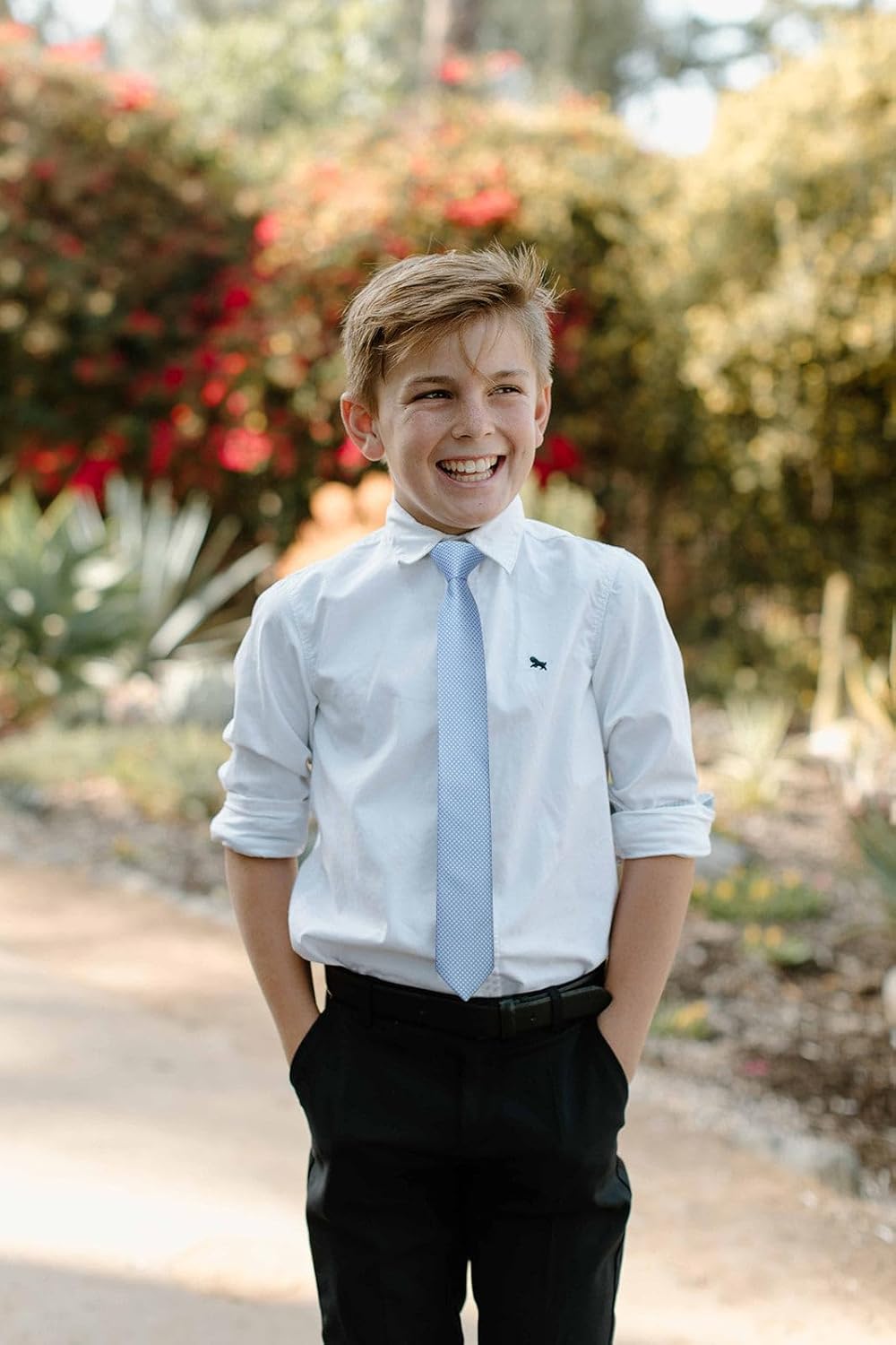 Enlision Boys Tie Kids Necktie with Pocket Square Set Ties for Boy Formal Neck Strap Youth Tie for Kids Party School - Image 2