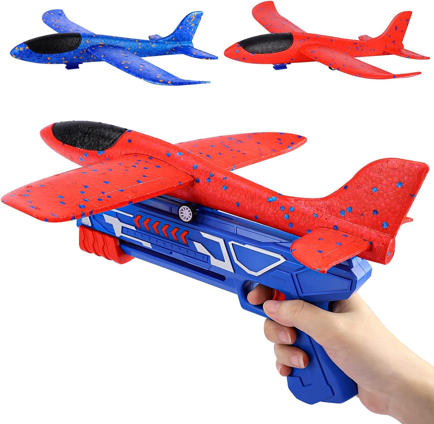 Airplane Launcher Toy, Catapult Aeroplane Toys, 3 Pack Foam Throwing