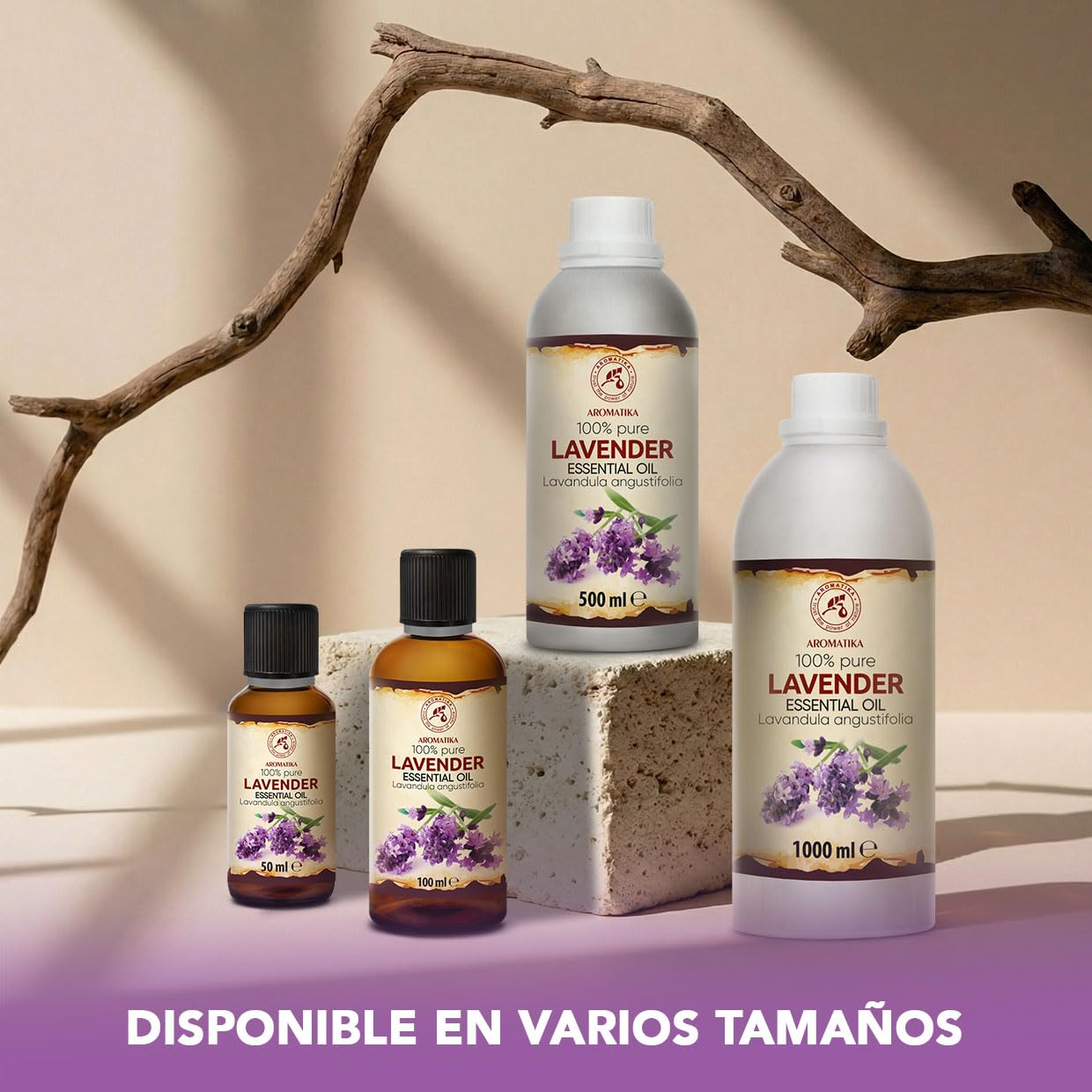 Aceite Esencial de Lavanda 1000ml - Lavandula Angustifolia - Aceites Esenciales Natural para Difusor - Calmante - Relajación - Cuidado Piel - Cuidado de Ropa - Protégé y Refrescas Prendas