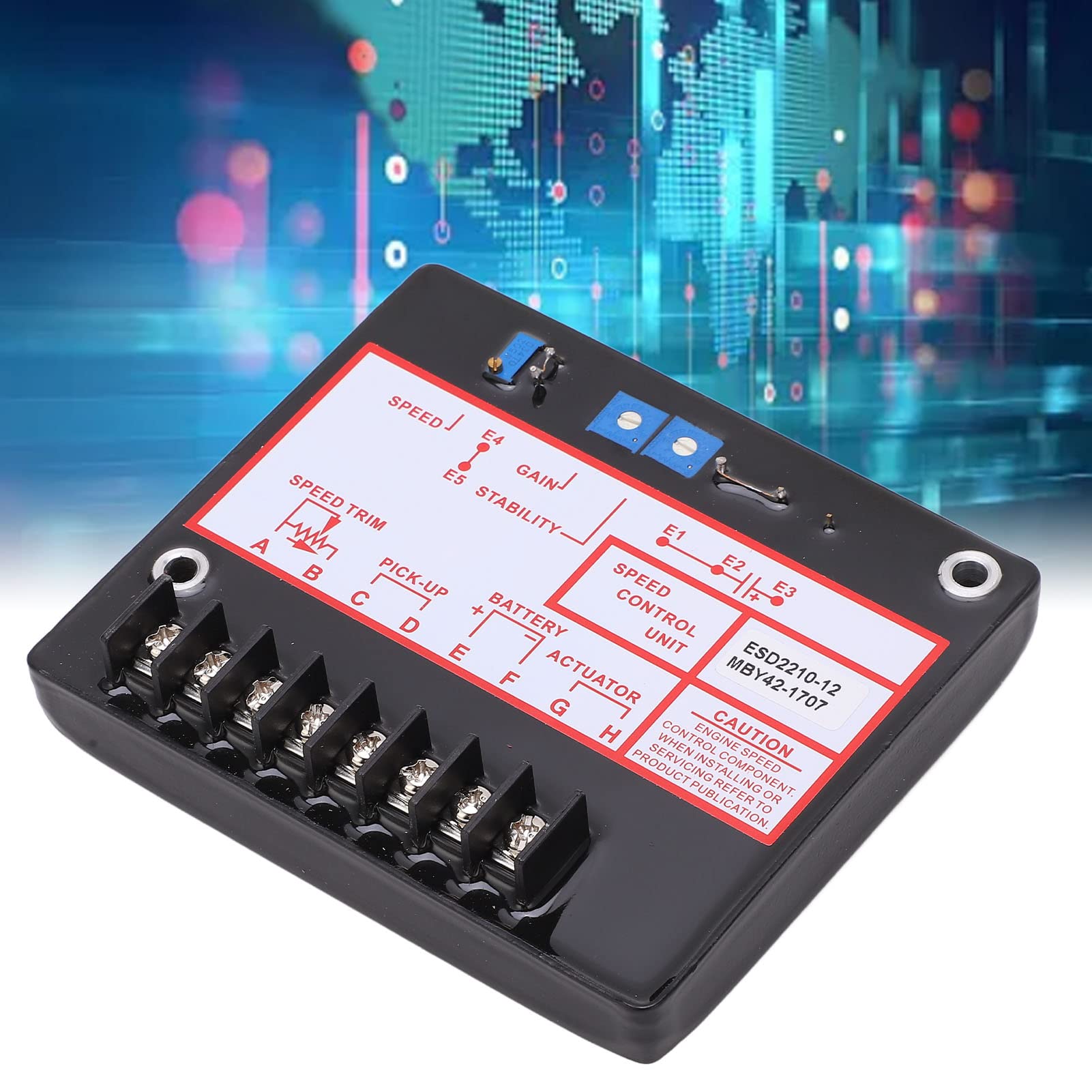 Motordrehzahlregler Elektronisches Generator-Drehzahlregler für präzise Drehzahlanpassung DC12-24V für Generatorenaggregatbesitzer
