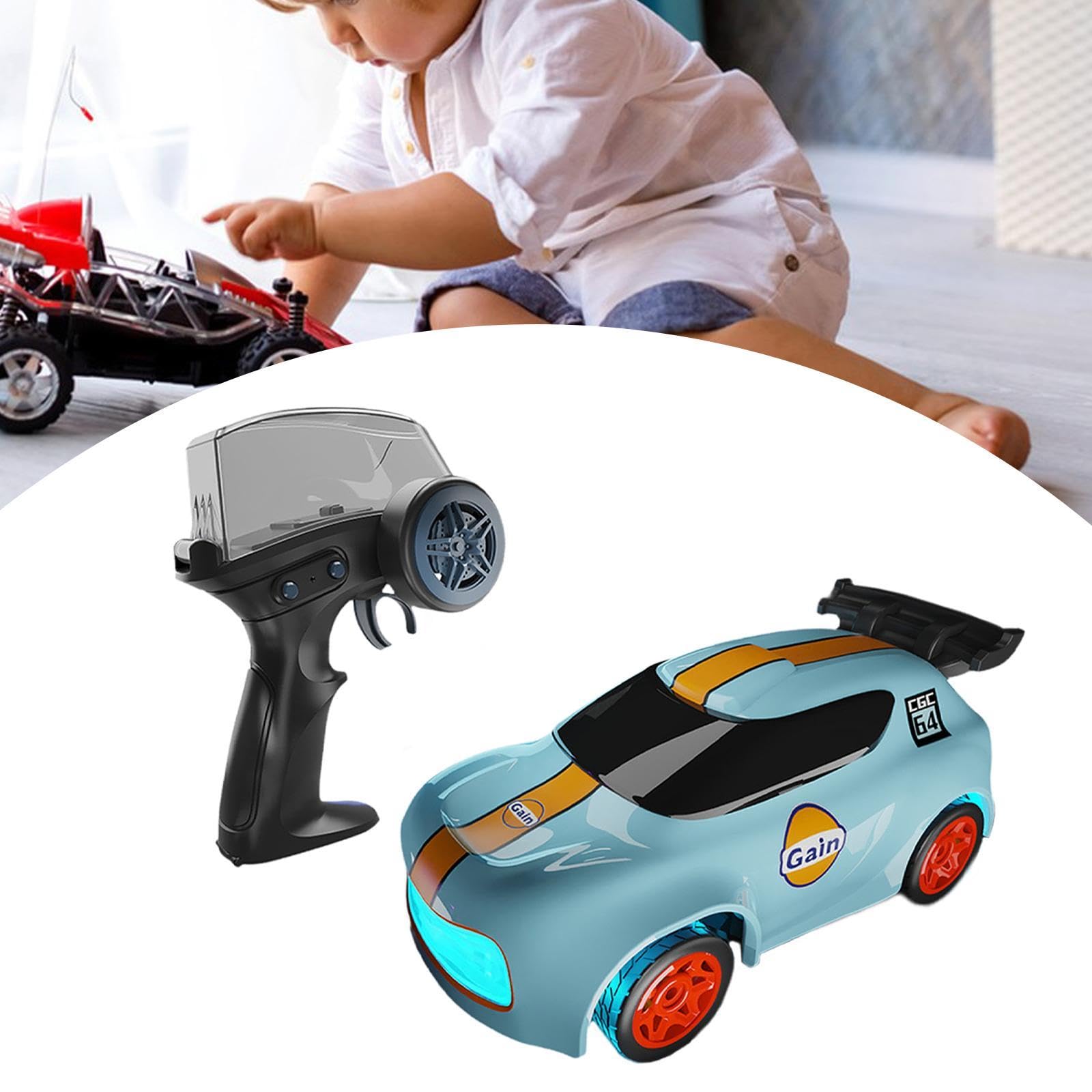 Qianly RC Tyre Car Veicolo da Corsa Radiocomandato 1 64 Motrici Luci LED Regolabili E Funzione Avanzata Realizzato in PP Adatta, Auto da Rally