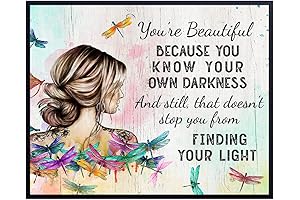 Positive Quotes Dragonfly Wall Decor