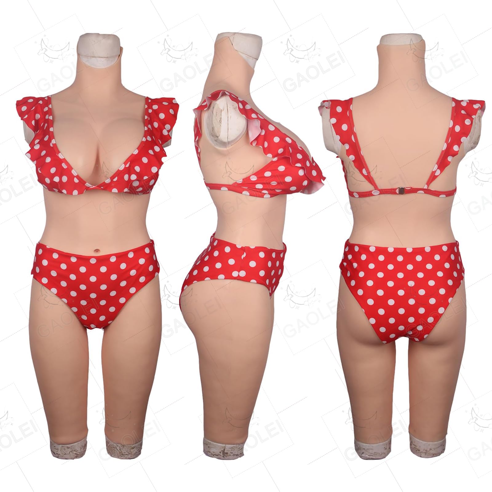 Adima Traje de Silicona travestido Touch Soft Artificial D/G Cup Breast Form con catéter para mastectomía transgénero