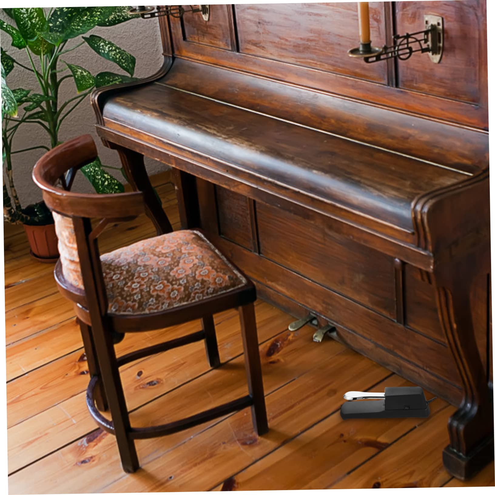 VICASKY Elegant Piano Foot Pedal for Keyboard Nonslip Sustain Pedal for Piano Players Lightweight