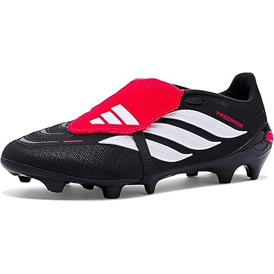 adidas Predator League Fold-over Tongue Firm Ground Footb Soccer Cleats black/white/lucid red