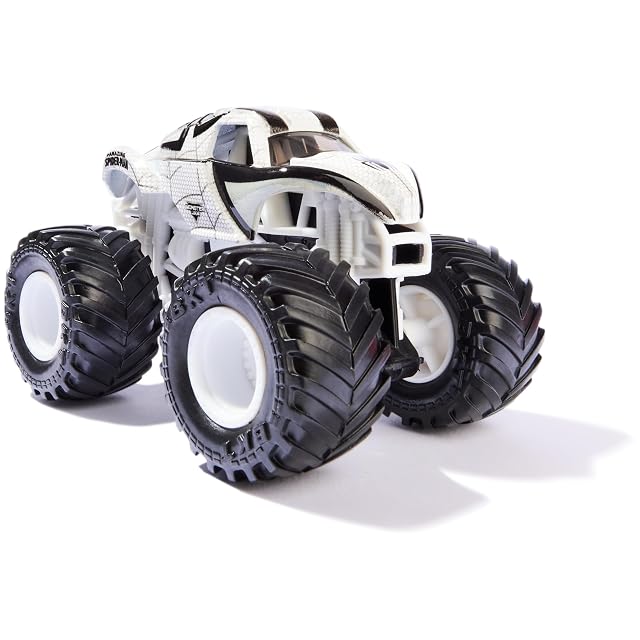 Foto 2 de 7 de Monster Jam, Marvel Official Spider Man Monster Truck, vehículo Fundido a presión, Escala 1:64