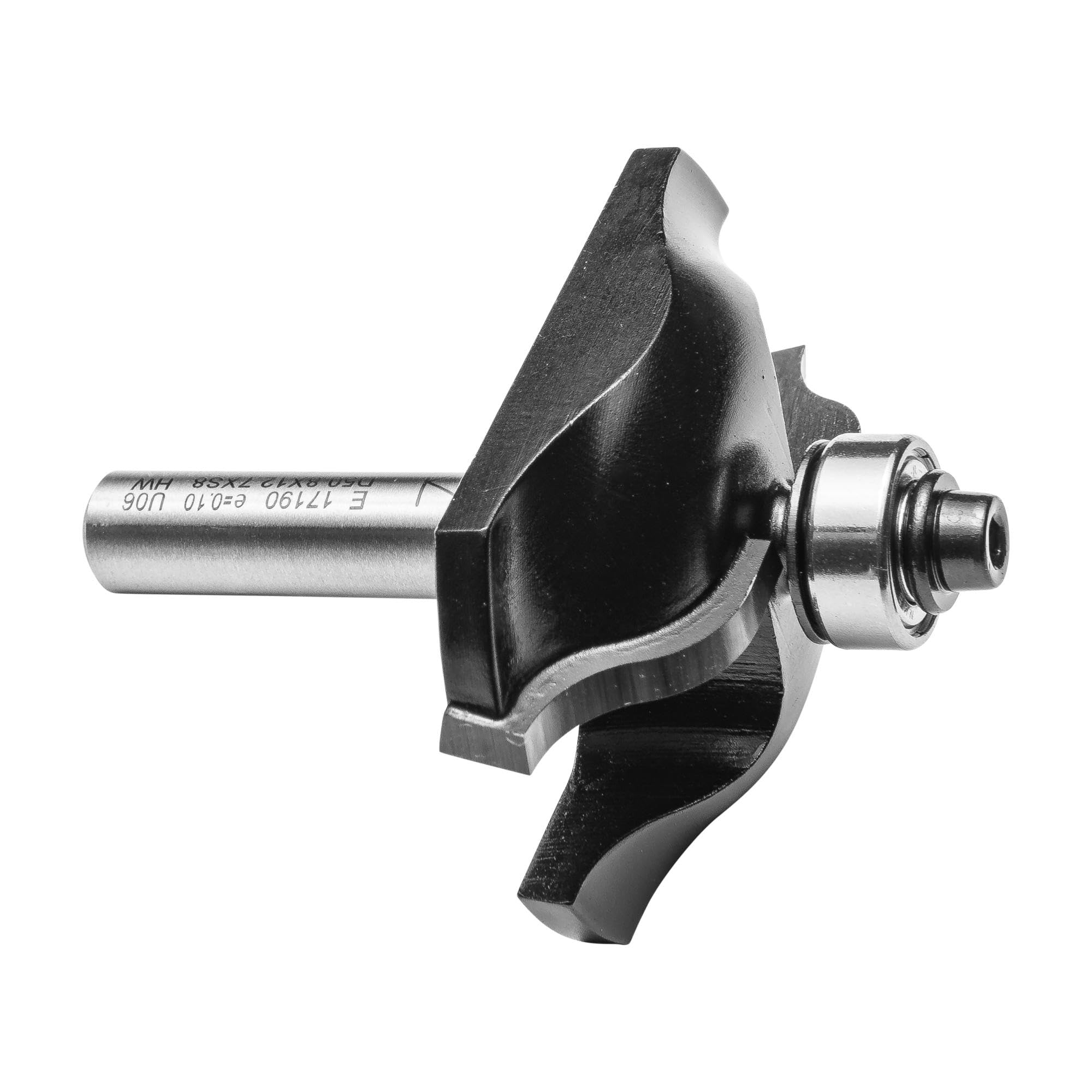 ENT 17190 Frez splaszczajacy Karnis profil w wegliku, trzpien (S) 8 mm, srednica (D) 50,8 mm, NL 12,7 mm, R 9,52 mm, T 19 mm, SL 32 mm, z lozyskiem kulkowym
