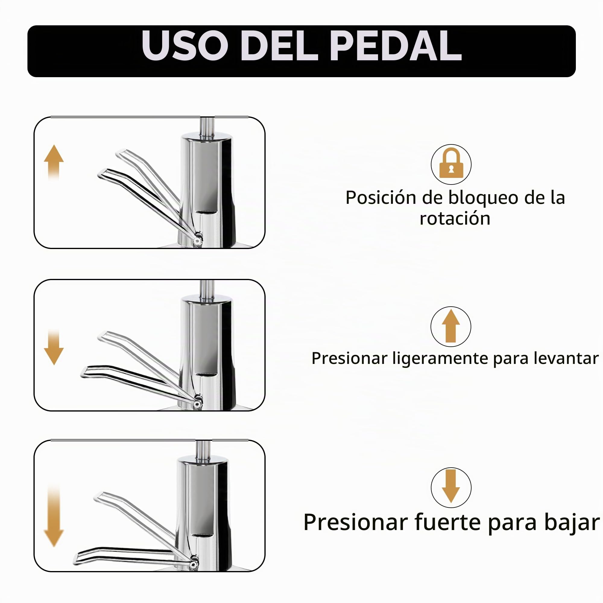Barberpub Peluquería Peluquería silla Distancia silla Peluquería Configuración hidráulico silla 2687BK