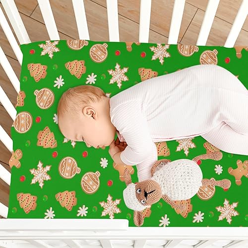 Miniatura 7 de Sábanas para cuna de hombre de jengibre verde, sábanas ajustables elásticas para cuna para niños y niñas, sábana unisex acogedora para cuna de bebé,