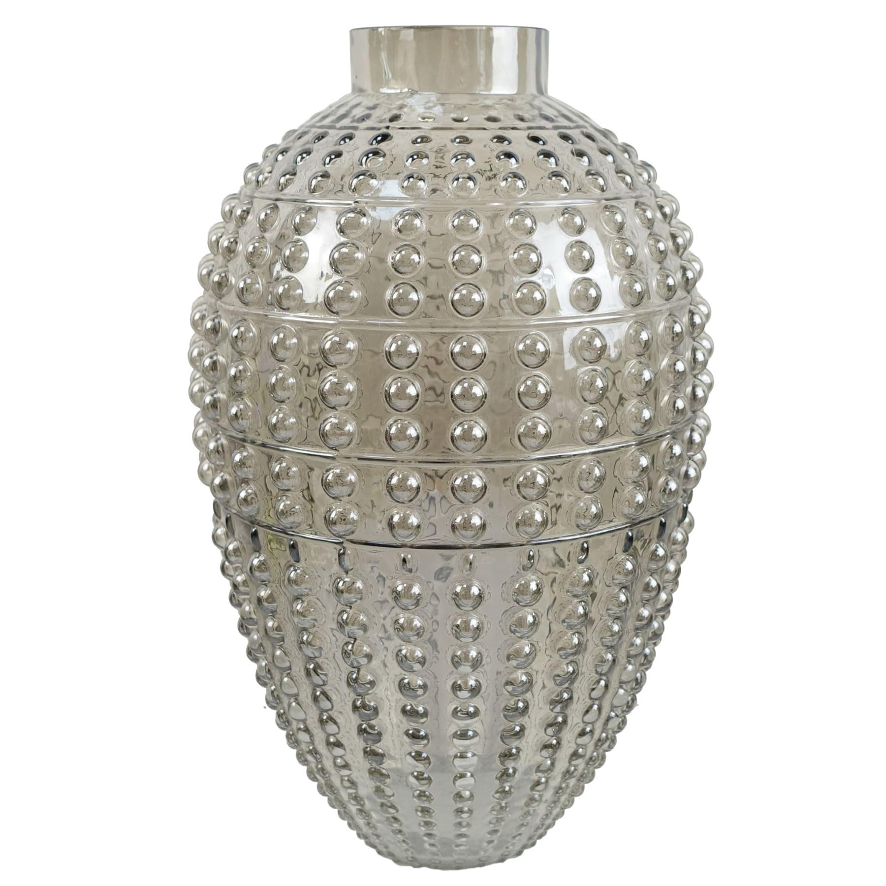Leaf 35Cm Bubble Smoke Designer Glass Vases,35Cm