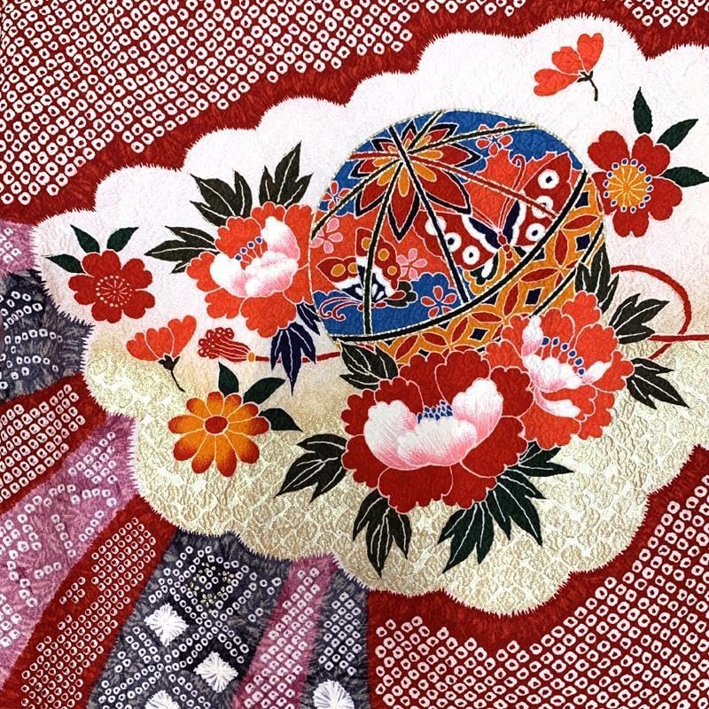 506ax22□お宮参り 女児 祝い着 着物 掛け着 七五三にも 束ね熨斗□良好