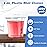 Lilymicky 1000 PACK 1 oz Plastic Shot Glasses, 1 Ounce Clear Disposable Party Cups for Vodka, Whiskey, Tequila, Mini Plastic Containers for Sauce, and Sample Tasting