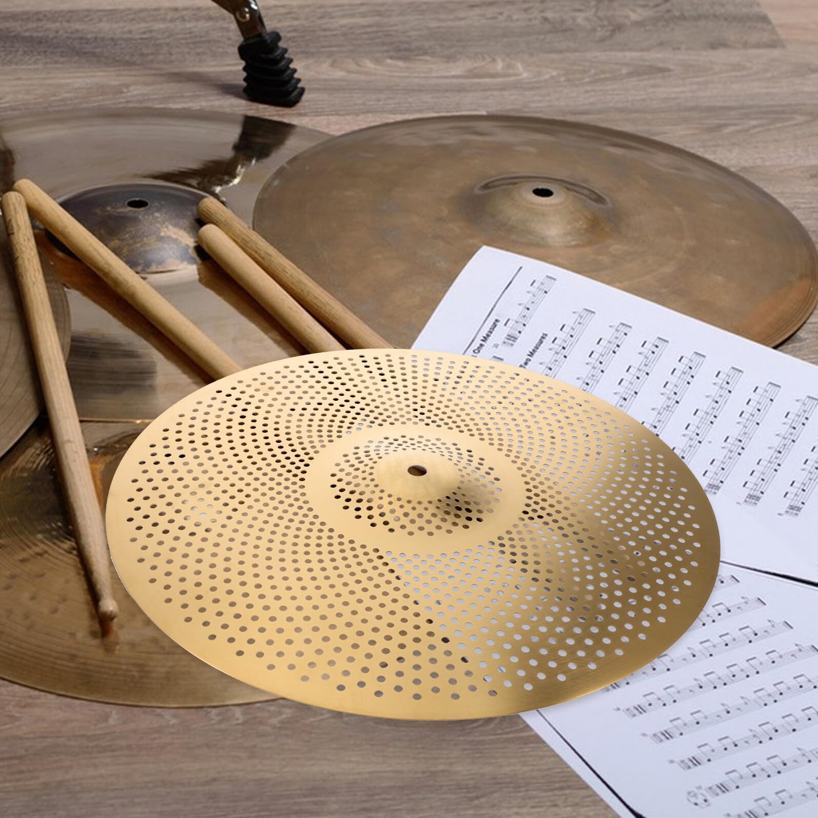 Baluue Smorzatori per Piatti Batteria 16 Pollici Set Silenziatori Antirumore Pad Mute Professionali per Allenamento a Basso Volume Casa Studio Compatibili Hardware Batteria