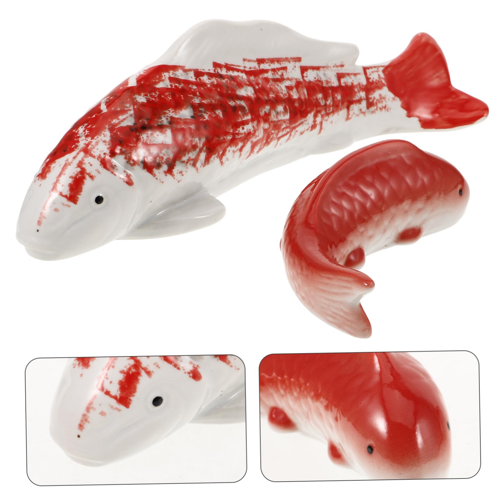 BESPORTBLE 4 Piezas Adorno De Dorado De Cerámica Estatuilla Decorativa De Pescado Estatuilla De Peces De Acuario Pecera Peces Flotantes Adorno De Peces De Acuario Peces Falsos De Acuario
