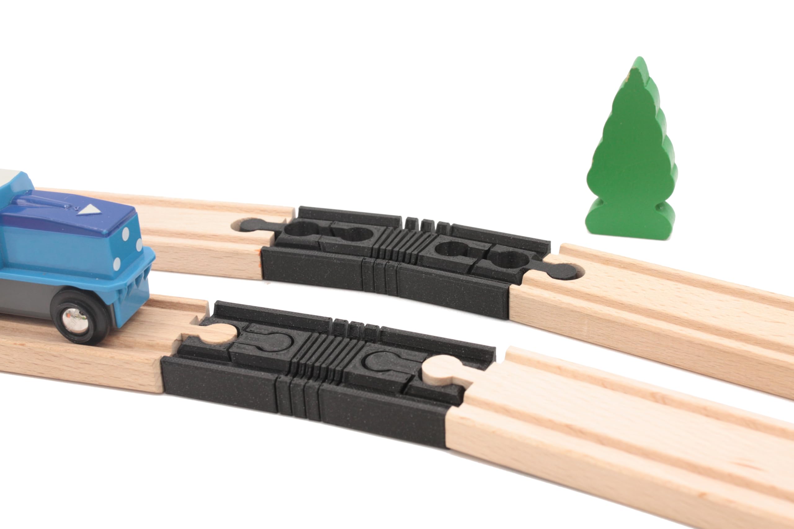 Rail Vague Pour Train En Bois - Compatible Brio, Lillabo, Thomas - Circuit Amusant Pour Enfants