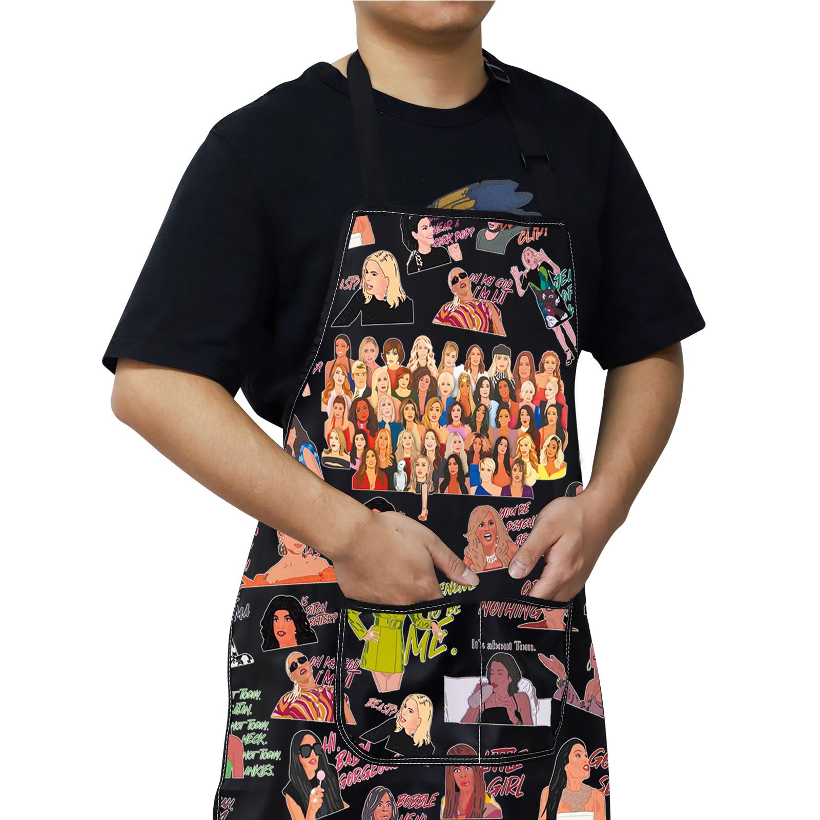 WZMPA Funny Housewife Cooking Apron Dorinda Medley Fans Gift Housewife New York Adjustable Apron Housewife BBQ Merch