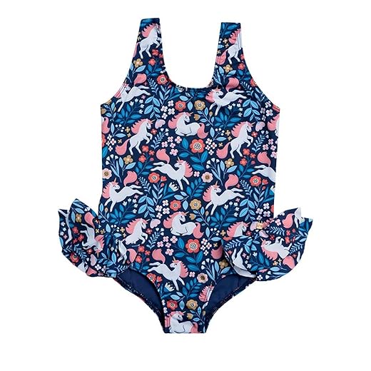 Maiô Infantil Unicórnio Babadinhos Praia Piscina UV 50+ She By Mash