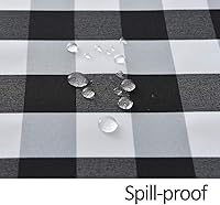 Vista 6 de maxmill Rectangle Checkered Tablecloth Waterproof Spillproof Wrinkle Resistant Buffalo Plaid Heavy Weight Table Cloth Gingham Table Cover for Blanco
