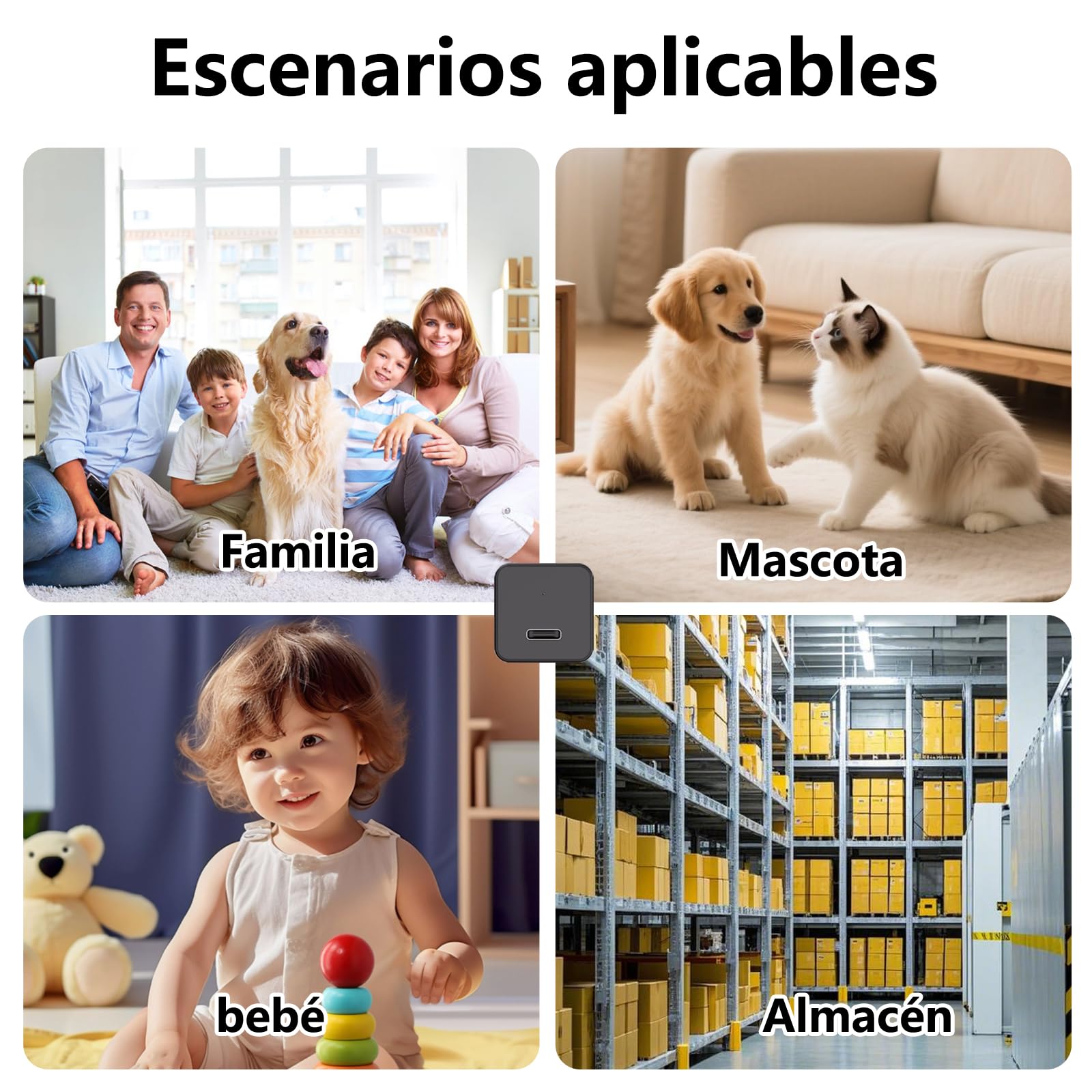 Cámara espía, HD 1080P Mini cámara de vigilancia Oculta, cámara niñera, detección de Movimiento para el hogar, Oficina, supermercado, almacén de vigilancia de Seguridad, sin función Wi-Fi