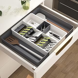 Expandable Flatware Organizers  1Easylife Silverware Utensil Drawer Organizer wi - Compare price