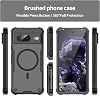 Funda para Google Pixel 8 con MagSafe, cubierta de teléfono de 6.2 pulgadas - Negro | Cubierta magnética delgada a prueba de golpes, parte trasera mate translúcida con correa y 2 protectores de pantalla 9H 5