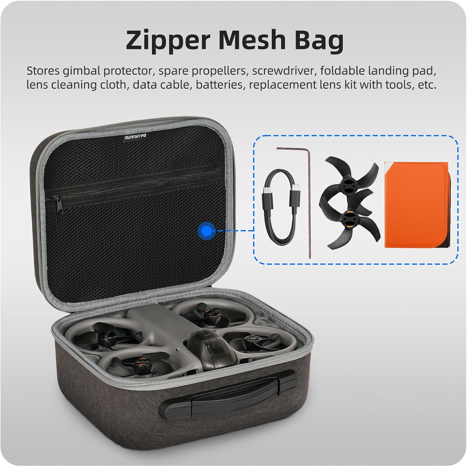 Carrying Case for DJI Avata 360 Accessories, Portable Storage Bag Protective Travel Case for DJI Avata 360 Drone and RC 2 Remote Controller image 3