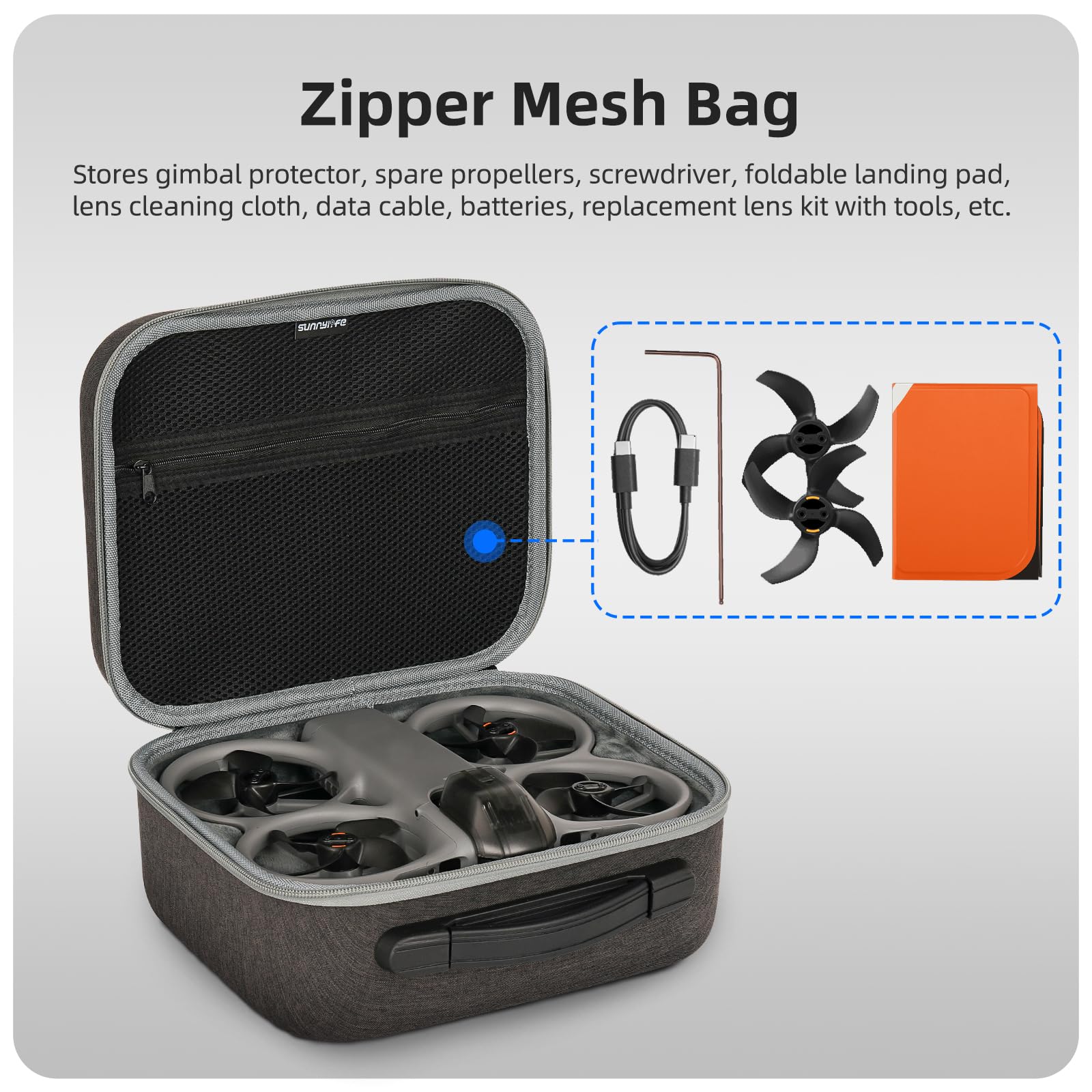 ZJRXM Borsa per DJI Avata 360 Drone e RC 2 Controller, Borsa Portatile per DJI Avata 360 Accessori, Borsa da Viaggio Compatta